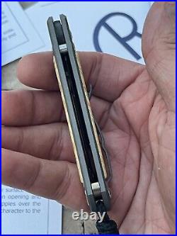 Chris Reeve Knives Small Sebenza 21 Box Elder Inlay w Ladder D@mascus Drop Point