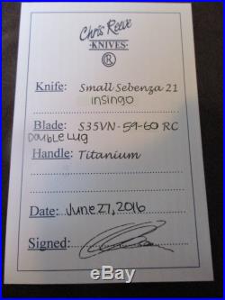 Chris Reeve Knives Small Sebenza 21 Insingo S35VN