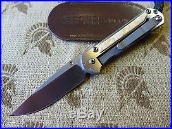 Chris Reeve Knives Small Sebenza 21 S35VN Box Elder Burl Inlay Left Handed