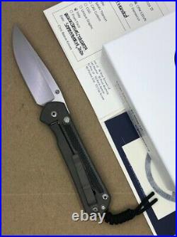 Chris Reeve Large Sebenza 31 Drop Point Micarta Canvas Black Inlay Left Hand