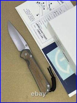 Chris Reeve Large Sebenza 31 Drop Point S45vn Blade Natural Canvas Micarta Rh