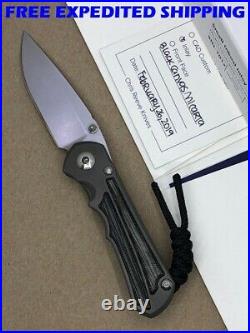 Chris Reeve Small Inkosi Knife S35VN Blade Titanium Handles Black Canvas Micarta