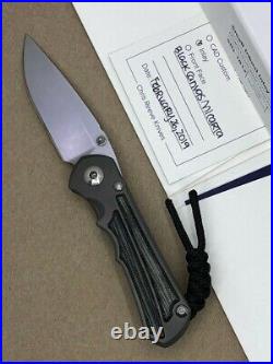 Chris Reeve Small Inkosi Knife S35VN Blade Titanium Handles Black Canvas Micarta