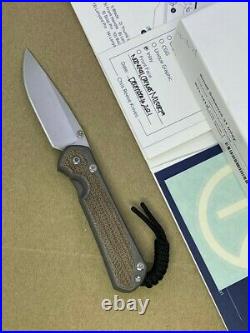 Chris Reeve Small Sebenza 31 Drop Point S45vn Blade Natural Canvas Micarta Rh