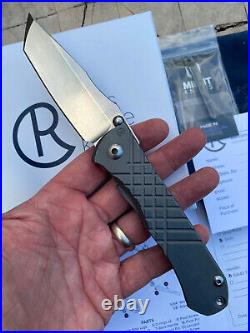 Chris Reeves Knives Folding Pocket Knife Umnumzaan Ti Flipper S35VN Tanto