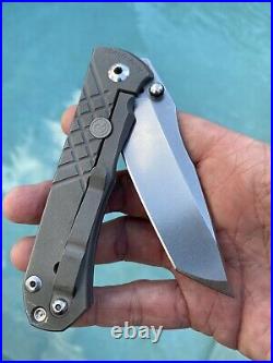 Chris Reeves Knives Folding Pocket Knife Umnumzaan Ti Flipper S35VN Tanto