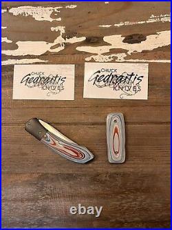 Chuck gedraitis custom knives Liner Lock Fordite Benchmade Chris Reeve