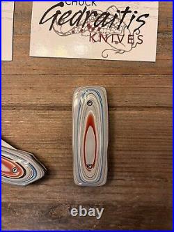 Chuck gedraitis custom knives Liner Lock Fordite Benchmade Chris Reeve