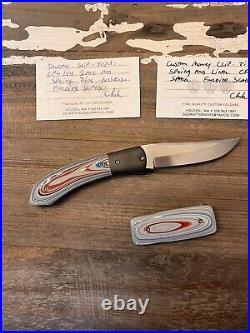 Chuck gedraitis custom knives Liner Lock Fordite Benchmade Chris Reeve