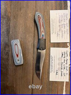 Chuck gedraitis custom knives Liner Lock Fordite Benchmade Chris Reeve