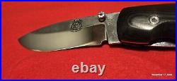 Citadel 5 Handmade Folding Knife Bolar N690 Blade Black Micarta Handle Filework