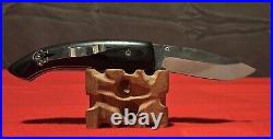 Citadel 5 Handmade Folding Knife Bolar N690 Blade Black Micarta Handle Filework