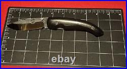 Citadel 5 Handmade Folding Knife Bolar N690 Blade Black Micarta Handle Filework