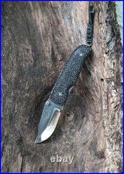 Citadel Chantha 7 OA Rayskin Scales Handmade Folding Knife & Frame Lock RARE