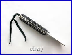 Citadel Chantha 7 OA Rayskin Scales Handmade Folding Knife & Frame Lock RARE