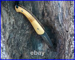 Citadel Handmade Trident Folder Knife Bamboo Scales 8 OA DHN7 Steel NEW Superb