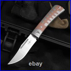 Clip Point Folding Knife Pocket Hunting Survival M390 Steel Titanium High-End S