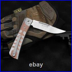 Clip Point Folding Knife Pocket Hunting Survival M390 Steel Titanium High-End S