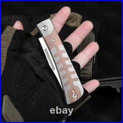 Clip Point Folding Knife Pocket Hunting Survival M390 Steel Titanium High-End S