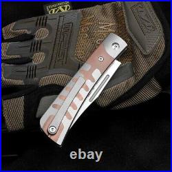 Clip Point Folding Knife Pocket Hunting Survival M390 Steel Titanium High-End S