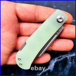 Clip Point Folding Knife Pocket Hunting Survival Tactical 154CM Steel G10 Handle