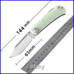 Clip Point Folding Knife Pocket Hunting Survival Tactical 154CM Steel G10 Handle