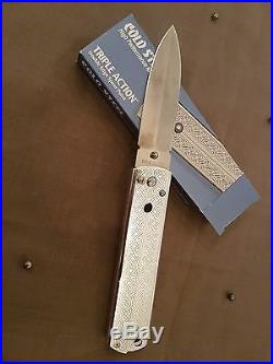 Cold Steel Triple Action Tri-Fold Knife (Double Edge Blade) NON AUTO