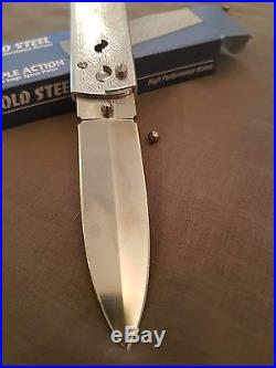 Cold Steel Triple Action Tri-Fold Knife (Double Edge Blade) NON AUTO
