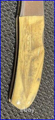 Collectible Kershaw Knife With Original Scrimshaw The Race By Sam McDowell