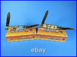 Colt Pocketknives-Red Ryder, 75th An, 2-Double Ended Trappers with Gift Boxes