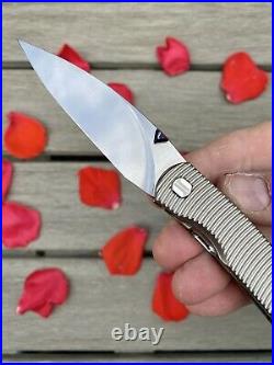 Craig Brown Custom Exponent Knife Black Timascus Polished Stonewash Blade New
