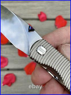 Craig Brown Custom Exponent Knife Black Timascus Polished Stonewash Blade New