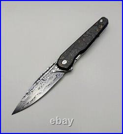 Craig Brown Custom Knives LHC #044. Titanium/CF/Damasteel/ Rare! USA-made Knife