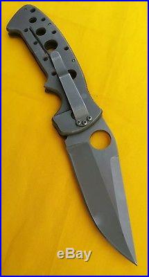 Crawford Kasper Custom Fighting Folder Knife Spydrhole Blade Framelock Titanium