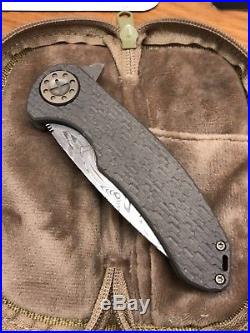 Curtiss Knives F3 Large Damasteel Compound Grind Jigged Handles NEW