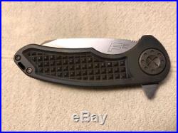 Curtiss Knives F3 Medium with Flamed Ti, Milled handles, Bronze hardware