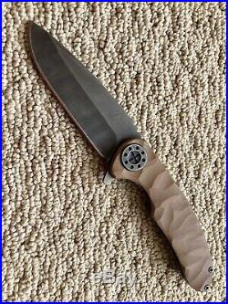 Curtiss Knives Large F3 Carved Coyote G10 UNUSED