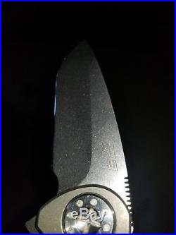 Curtiss Knives Medium F3 Milled Titanium Framelock Knife. Great cond. Never cut