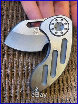 Curtiss Knives Nano Flipper Knife Custom Cptn Axel Cerakote DLC Tuxedo Finish