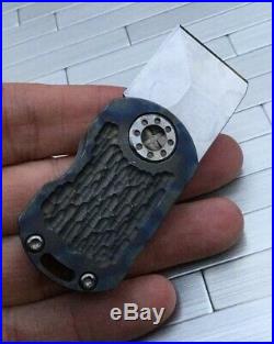 Curtiss Knives ODT Dogtag Flipper Knife Jigged Titanium Blue Green Ano New