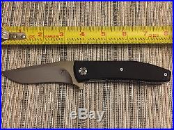 Custom Andre Thorburn L42 IKBS Flipper Folder knife with S35VN steel Black G10