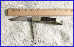 Custom B W Smith & Sons Stag 2 Blade Folding Hunter Pattern Knife