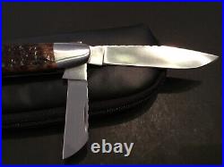 Custom Bill Simons 3 Blade Stockman Jigged Bone Slipjoint Folder Folding Knife