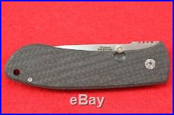 Custom Bob Dozier Handmade Folding Liner Lock Knife 2014 Carbon Fiber Trapper