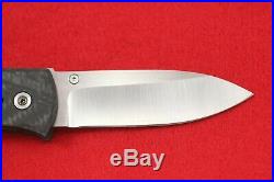 Custom Bob Dozier Handmade Folding Liner Lock Knife 2014 Carbon Fiber Trapper