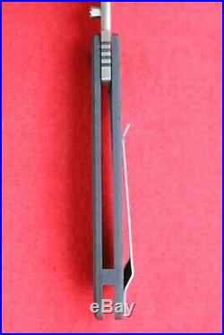 Custom Bob Dozier Handmade Folding Liner Lock Knife 2014 Carbon Fiber Trapper