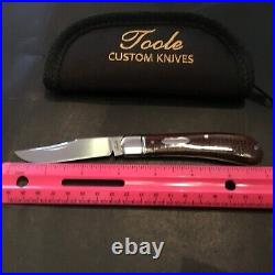 Custom Bobby Toole Single Blade Trapper Slipjoint Folder Folding Knife