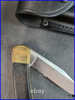 Custom Buck 110 Knife With Leather Sheath. New In box