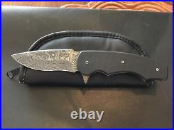 Custom Butch Ball Damascus Flipper Folder Folding Knife