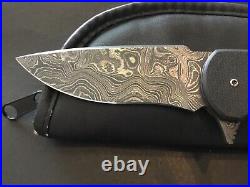 Custom Butch Ball Damascus Flipper Folder Folding Knife